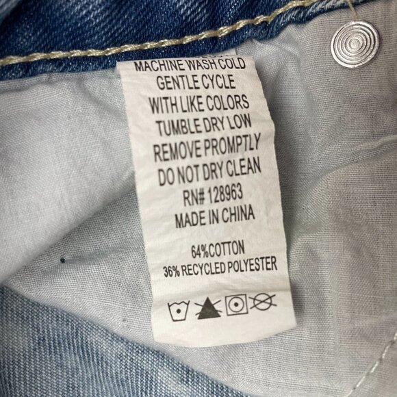 NEW Indigo Reign Women's Dad Jean High Rise Wide Leg Light Wash size 30 x 30 - Picture 9 of 11